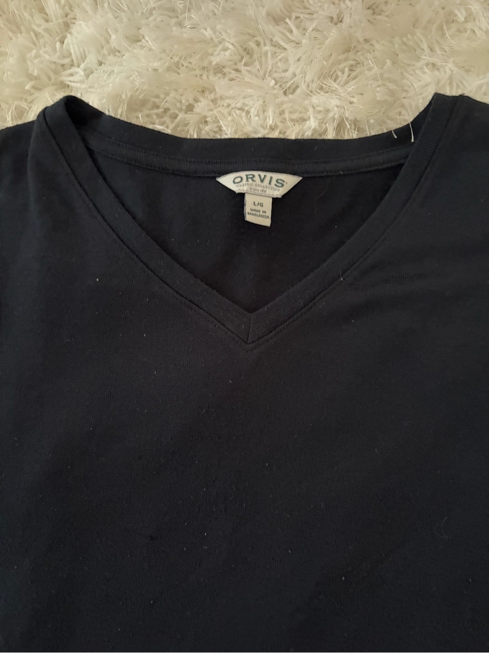 Orvis Women's Black V-Neck Short Sleeve Tee